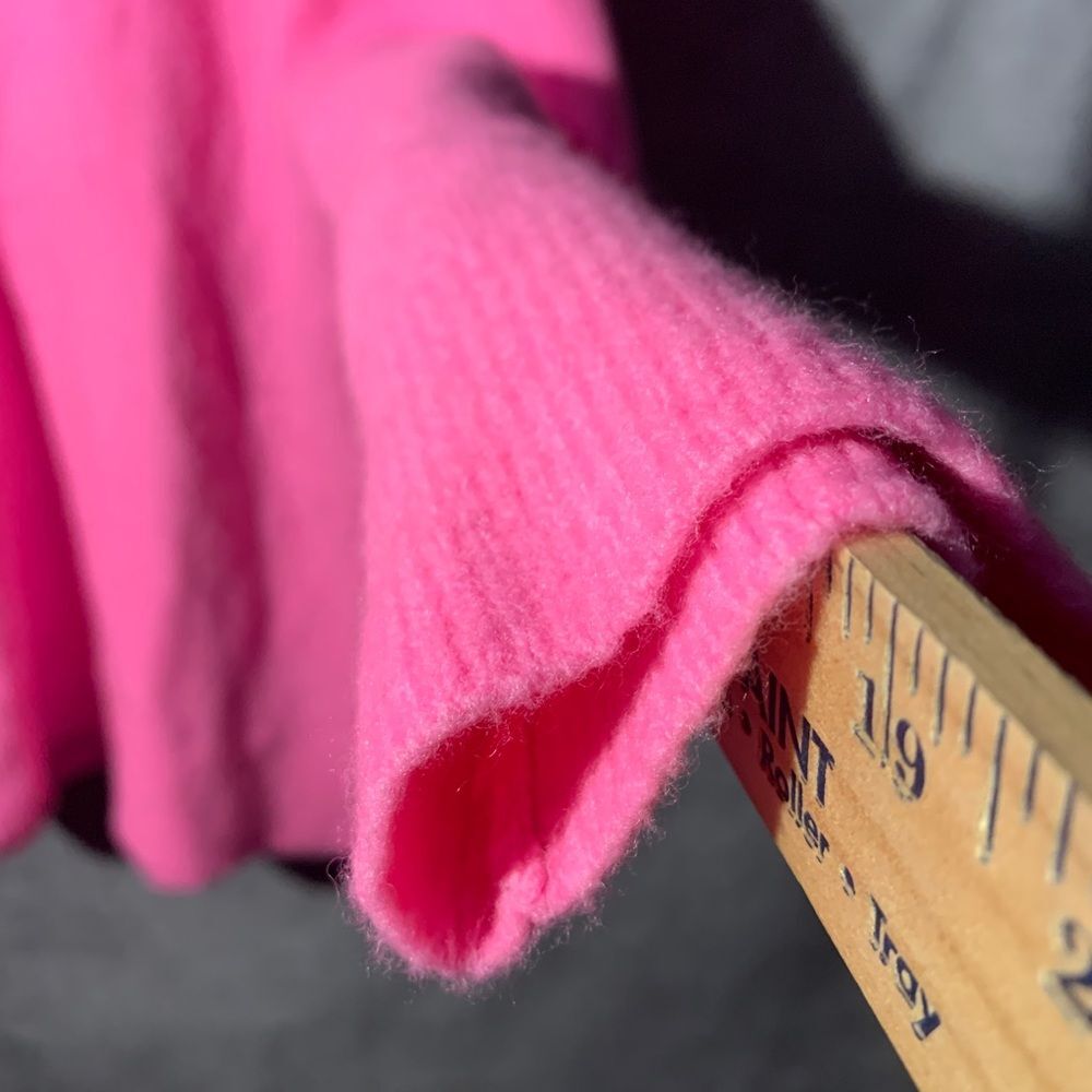 J Crew Sweater Women XL Pink V Neck Preppy Casual Polo Pullover Extra Soft - Picture 5 of 7